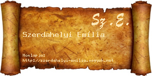 Szerdahelyi Emília névjegykártya